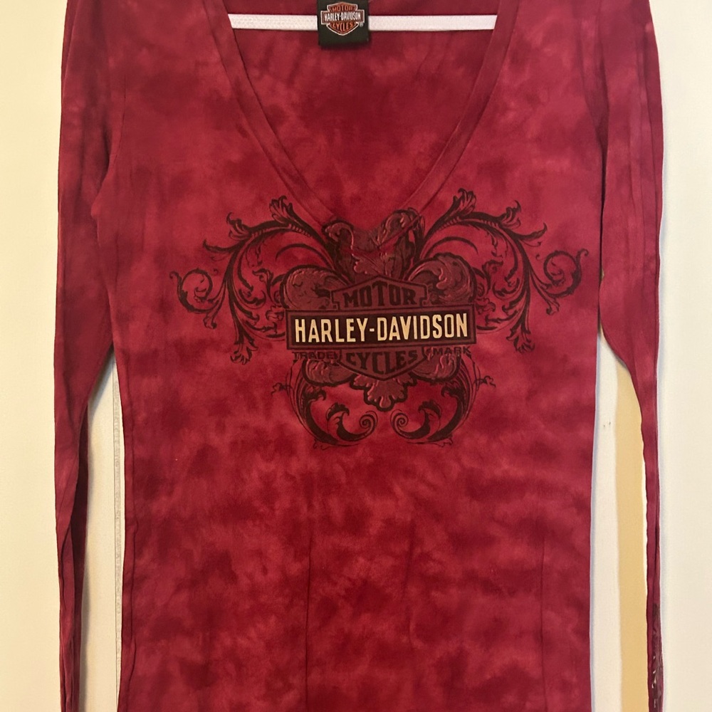 Harley-Davidson Women's Red Long Sleeve Top